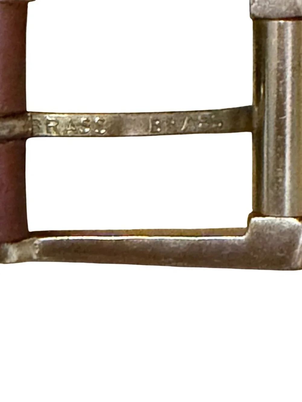 Vintage Genuine Leather Woven Brown Belt Brass Buckle Made in India Size Medium